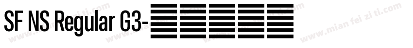SF NS Regular G3字体转换